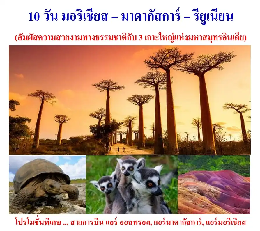 10 วัน มอริเชียส – มาดากัสการ์ – รียูเนียน